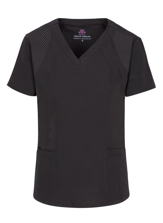 Natural Uniforms Womens Cool Stretch Jogger Scrub Set with Regular and Petite Sizes (Black, XX-Large) - Image 3